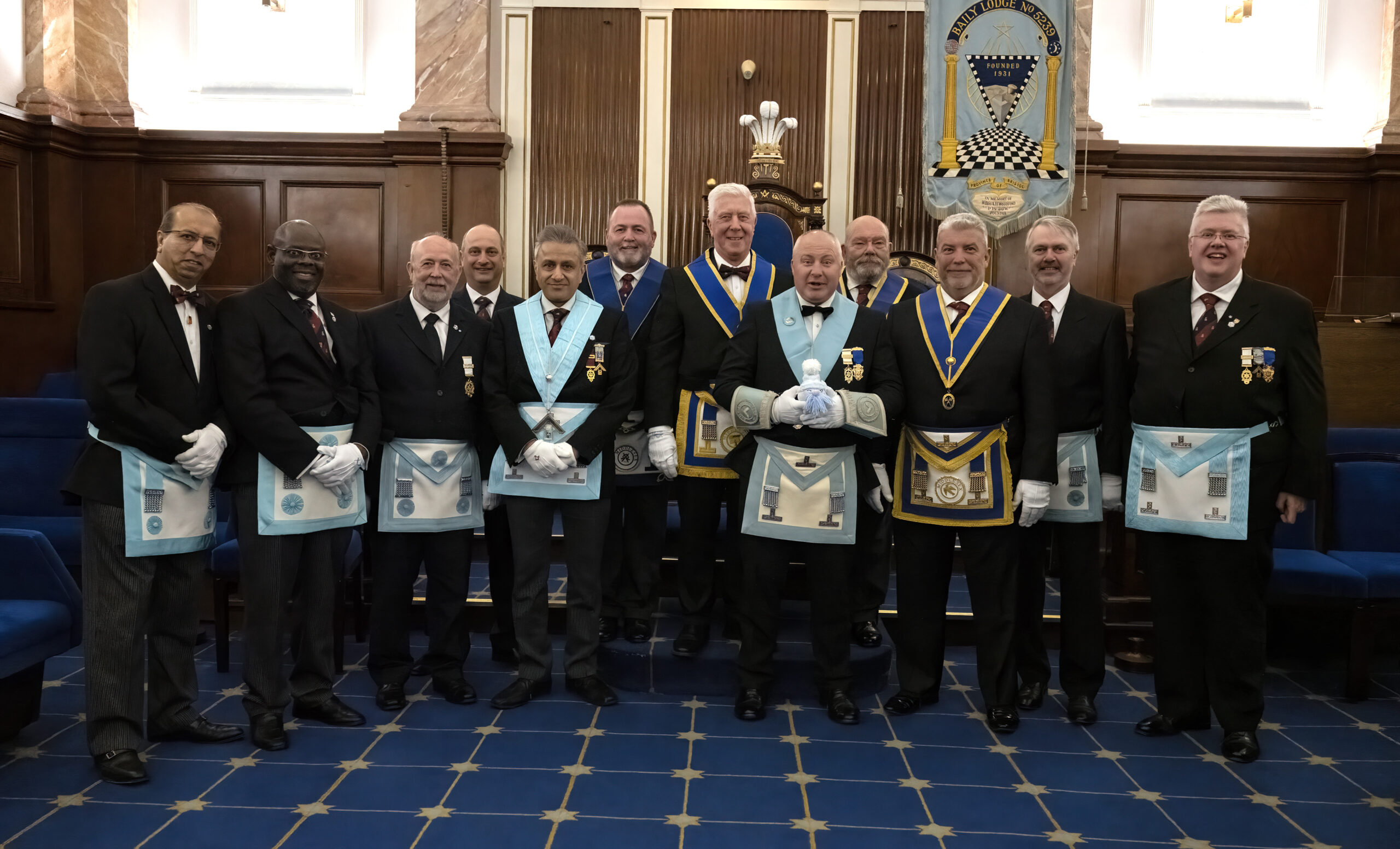 Member of the Middlesex Light Blues with Baily Lodge Worshipful Master Bro. L. Botterill