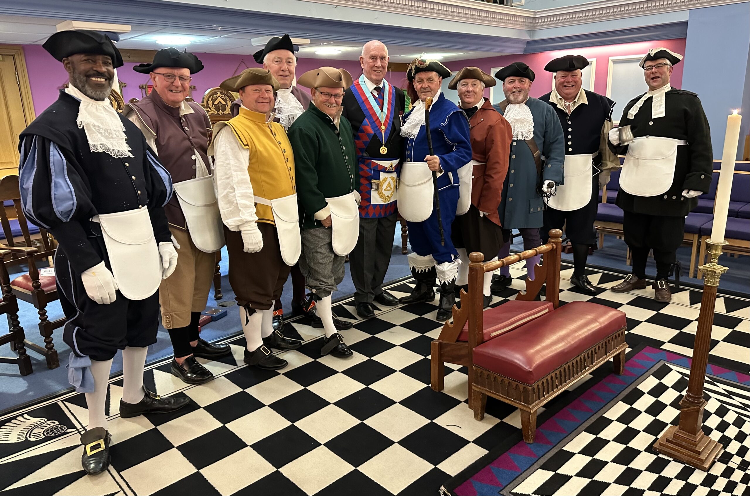 The PMK Chapter Demonstration Team with E. Comp Mike Karn PAGSoj.