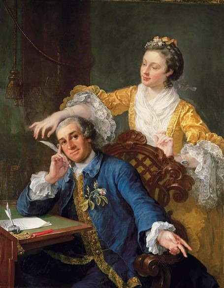 David Garrick and his wife Eva Marie