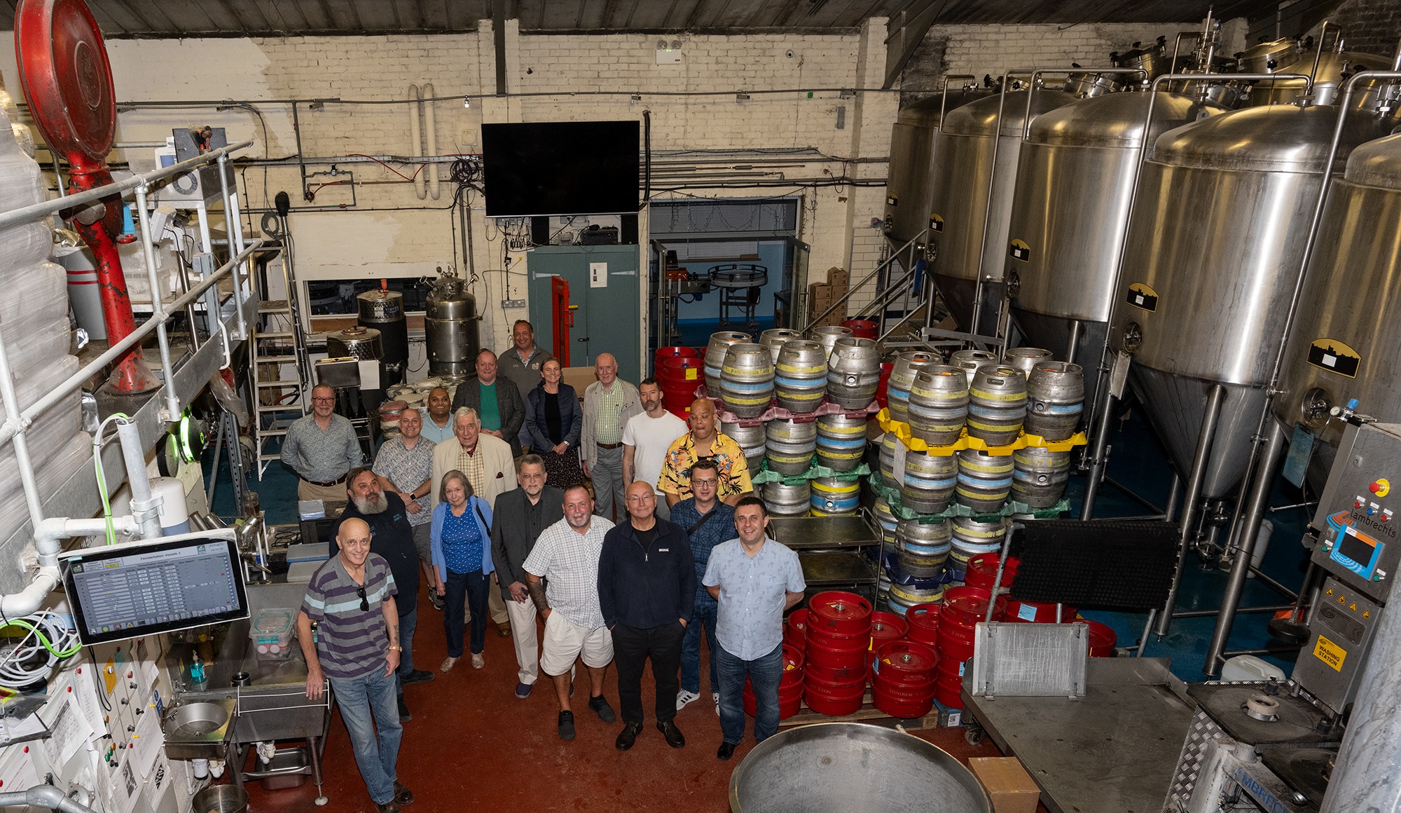 Group Photo in Tap Brewaery Room Small