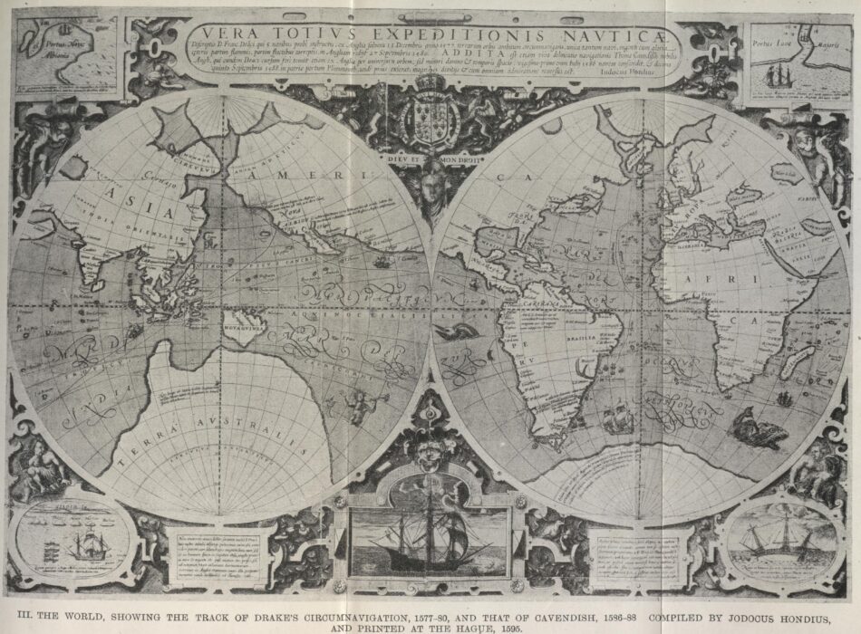 Map of the known world during Drake's time.