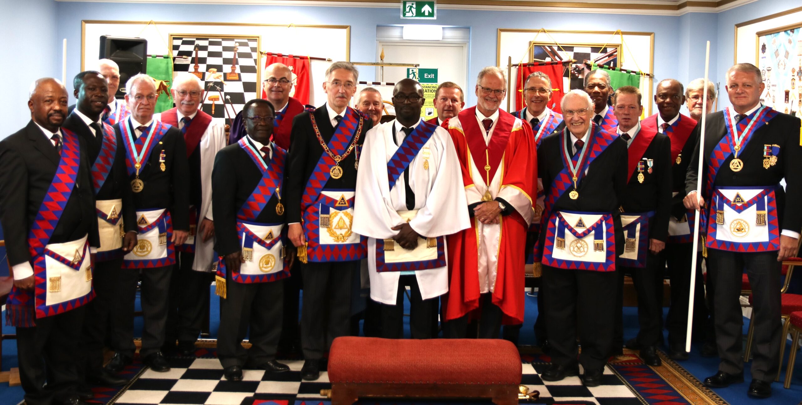 The Companions of St Clair Chapter with their visitors.