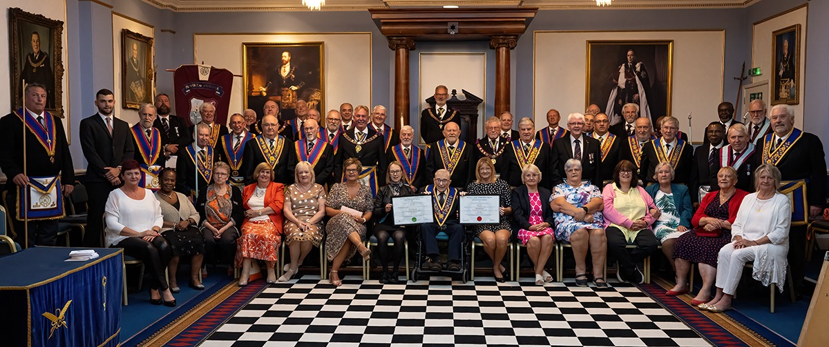 Member of Staines Lodge, Provincial Officers, Guests and Wife'sPartners of those attending.