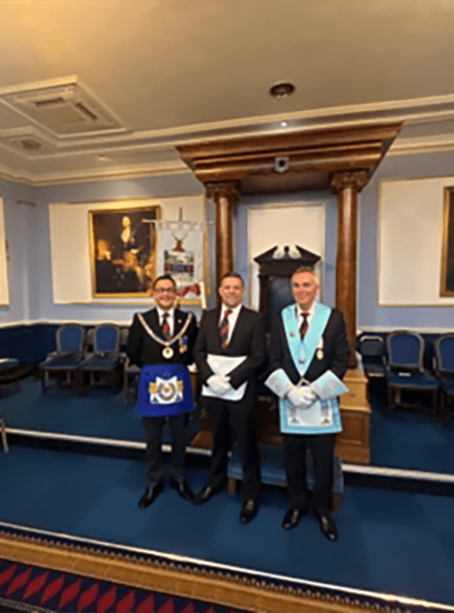 New Initiate Bro Nick with the WM & APGM