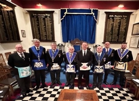 April 24, Bro. Simon Pearson 4th from Right