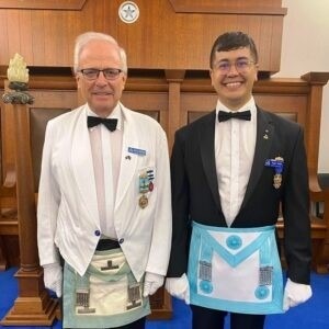 W. Bro Simon Huggins and Brother Roger Tang - former Middlesex Masons