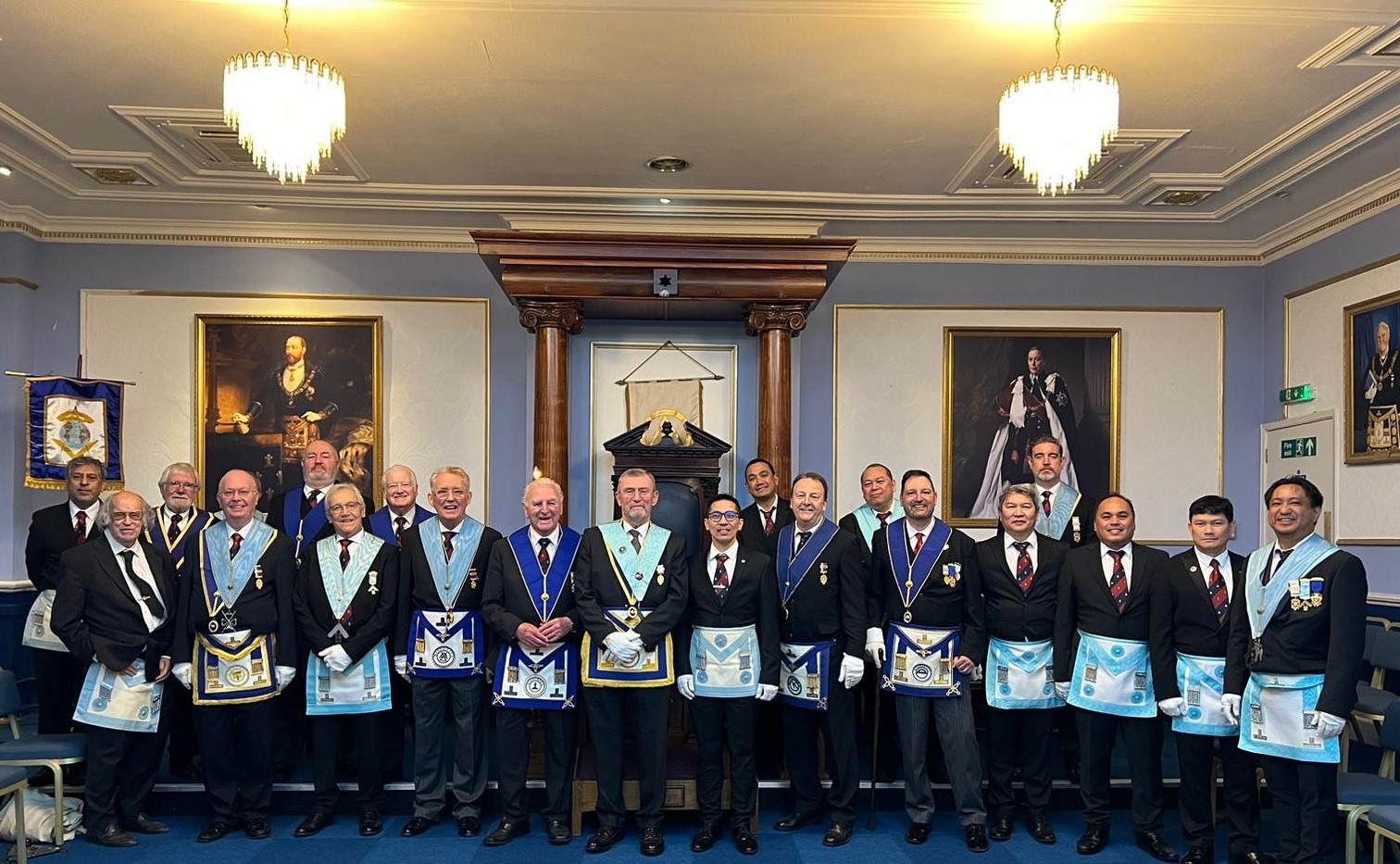 Members and guests of Lodge of Air Unity